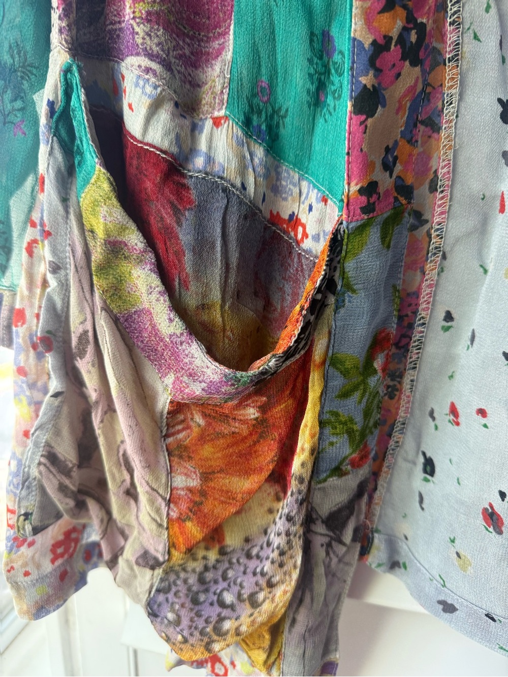 Young Threads Vibrant Patchwork Open-Front Jacket - Multi - Picture 3 of 4